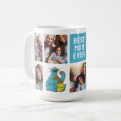 Cookie Monster Vintag | Mama FotoCollage Kaffeetasse (Vorderseite Links)