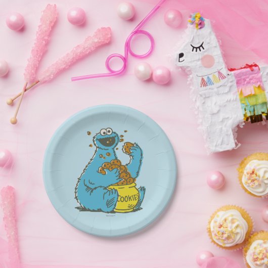 Cookie Monster Vintag Pappteller (Party)