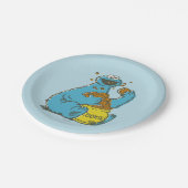 Cookie Monster Vintag Pappteller (Schrägansicht)