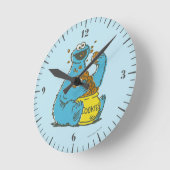 Cookie Monster Vintag Runde Wanduhr (Winkel)