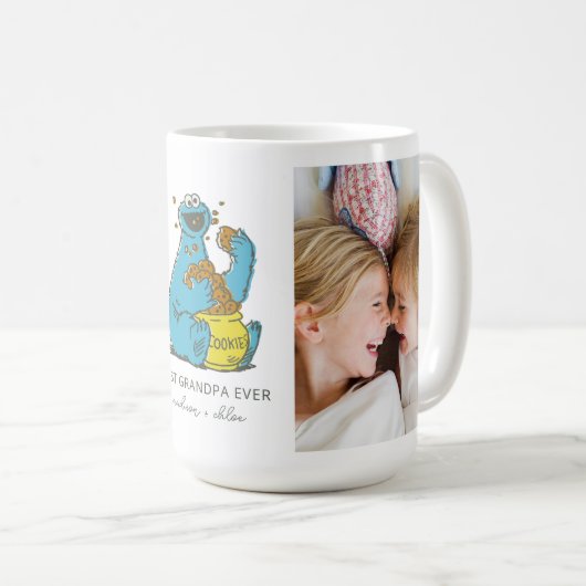 Cookie Monster Vintage | Bester Opa - Foto Kaffeetasse (VorderseiteRechts)