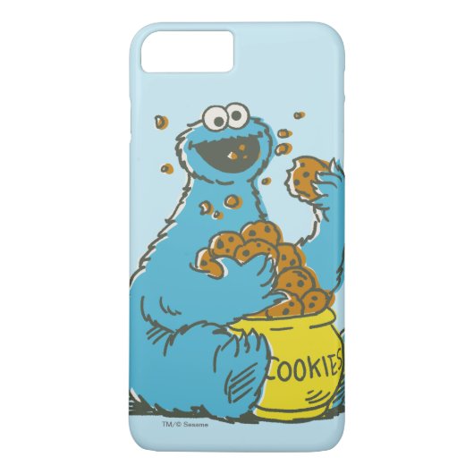Cookie Monster Vintage Case-Mate iPhone Hülle (Rückseite)