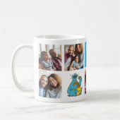 Cookie Monster Vintage | Dad Foto-Collage Kaffeetasse (Links)