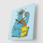 Cookie Monster Vintage Quadratische Wanduhr (Winkel)