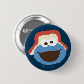 Cookie Monster Waldgesicht Button (Vorne & Hinten)