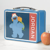 Cookie Monster Wandern | Name hinzufügen Metall Brotdose (Beispiel)