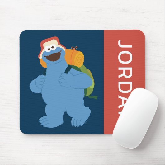 Cookie Monster Wandern | Name hinzufügen Mousepad (Mit Mouse)
