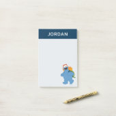 Cookie Monster Wandern | Name hinzufügen Post-it Klebezettel (Auf Schreibtisch)