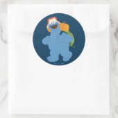 Cookie Monster Wandern Runder Aufkleber (Tasche)