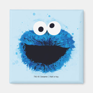 Cookie Monster Wasserfarben-Trend Magnet