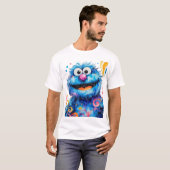 Cookie Monster Watercolor Trend T - Shirt (Vorne ganz)