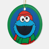 Cookie Monster Winter Scarf  Keramik Ornament (Links)