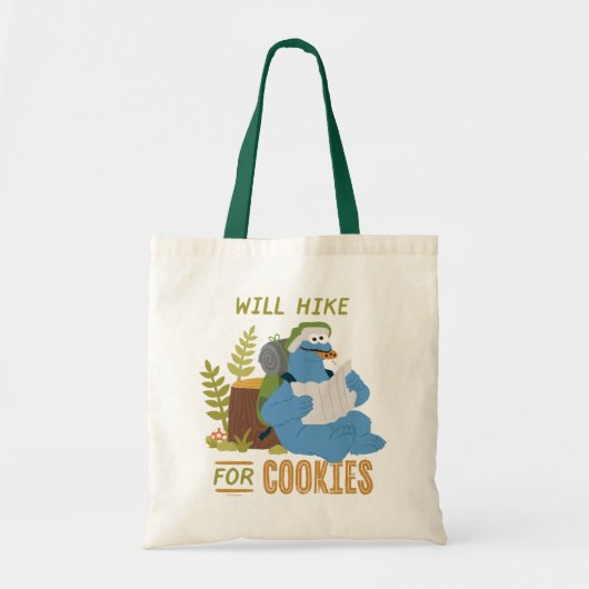Cookie Monster | Wird wandern für Kekse Tragetasche (Vorne)