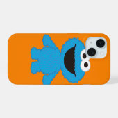Cookie Monster Wolle Style iPhone 15 Hülle (Rückseite (Horizontal))