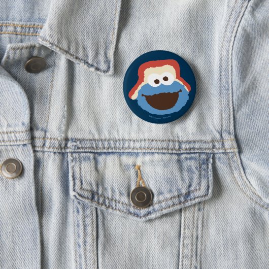 Cookie Monster Woodland Face Button (Beispiel)