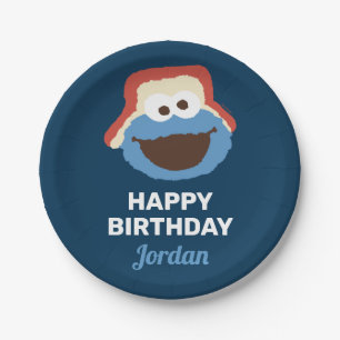 Cookie Monster Woodland Face Geburtstag Pappteller
