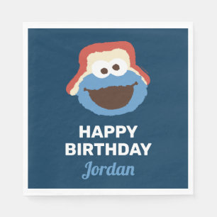 Cookie Monster Woodland Face   Geburtstag Serviette