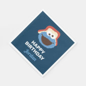 Cookie Monster Woodland Face | Geburtstag Serviette (Ecke)