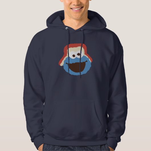 Cookie Monster Woodland Face Hoodie (Vorderseite)