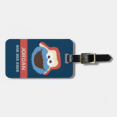 Cookie Monster Woodland Face | Informationen hinzu Gepäckanhänger (Vorderseite horizontal)