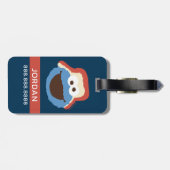 Cookie Monster Woodland Face | Informationen hinzu Gepäckanhänger (Rückseite horizontal)