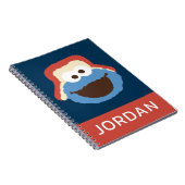 Cookie Monster Woodland Face | Name hinzufügen Notizblock (Rechte Seite)