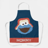 Cookie Monster Woodland Face | Name hinzufügen Schürze (Vorderseite)