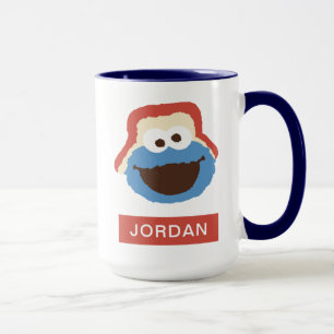 Cookie Monster Woodland Face Name hinzufügen Tasse