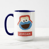 Cookie Monster Woodland Face | Name hinzufügen Tasse (Links)