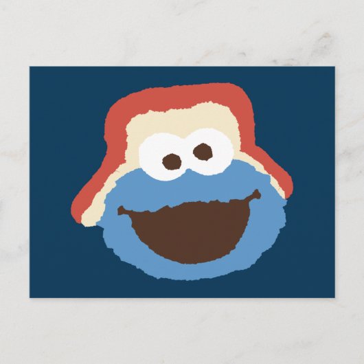 Cookie Monster Woodland Face Postkarte (Vorderseite)