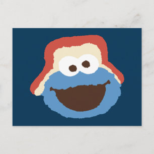 Cookie Monster Woodland Face Postkarte