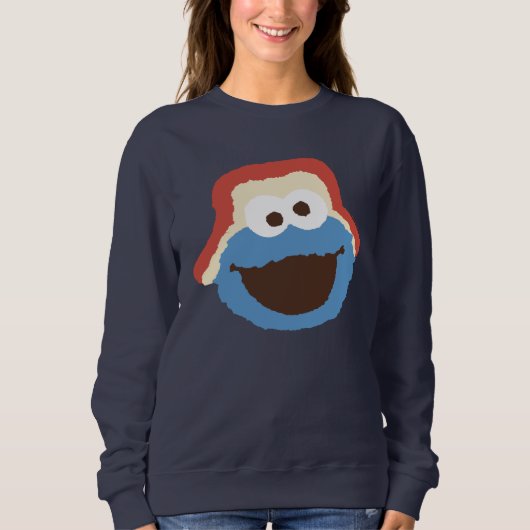 Cookie Monster Woodland Face Sweatshirt (Vorderseite)