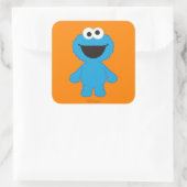 Cookie Monster Wool Style Quadratischer Aufkleber (Tasche)