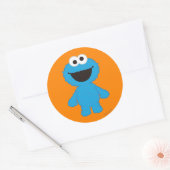 Cookie Monster Wool Style Runder Aufkleber (Umschlag)