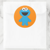 Cookie Monster Wool Style Runder Aufkleber (Tasche)