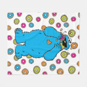 Cookie MonsterDonut Destroyer Fleecedecke (Vorderseite (Horizontal))