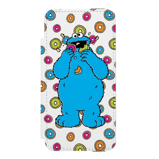 Cookie MonsterDonut Destroyer Incipio iPhone Geldbeutel-Hülle (Folio Vorderseite)