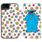 Cookie MonsterDonut Destroyer Incipio iPhone Geldbeutel-Hülle (Folio Geöffnet)