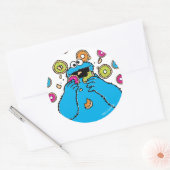 Cookie MonsterDonut Zerstörer Runder Aufkleber (Umschlag)
