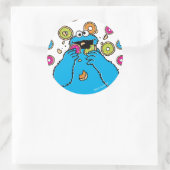 Cookie MonsterDonut Zerstörer Runder Aufkleber (Tasche)