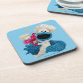 Cookie Monsters Feinschmecker LKW Friends Getränkeuntersetzer (Linke Seite)