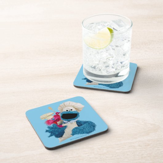 Cookie Monsters Feinschmecker LKW Friends Getränkeuntersetzer (Rechte Seite)