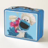 Cookie Monsters Feinschmecker LKW Friends Metall Brotdose (Rückseite)