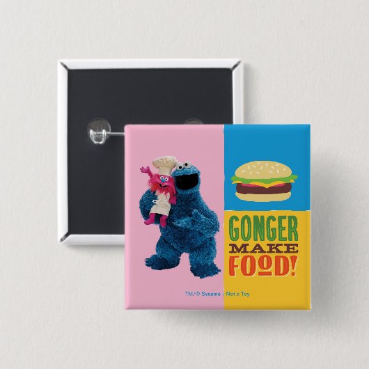 Cookie Monster's Feinschmecker Truck | Gonger Make Button (Vorne & Hinten)