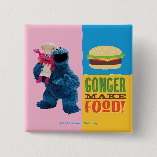 Cookie Monster's Feinschmecker Truck | Gonger Make Button (Vorderseite)