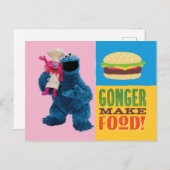 Cookie Monster's Feinschmecker Truck | Gonger Make Postkarte (Vorne/Hinten)