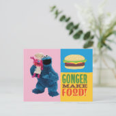 Cookie Monster's Feinschmecker Truck | Gonger Make Postkarte (Stehend Vorderseite)