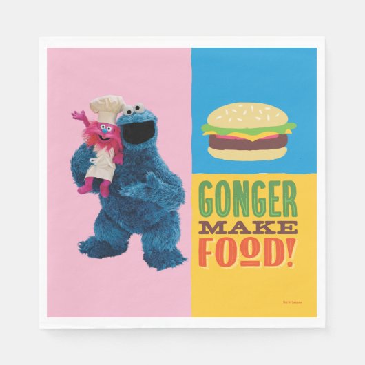 Cookie Monster's Feinschmecker Truck | Gonger Make Serviette (Vorderseite)