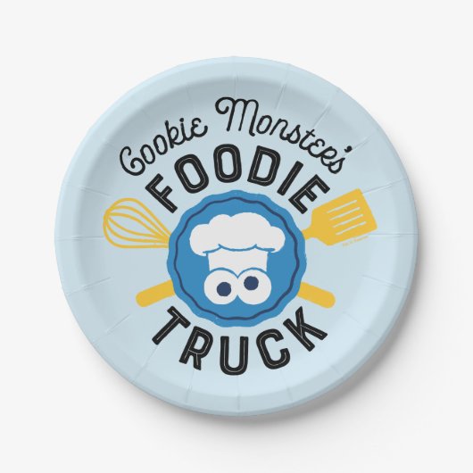 Cookie Monster's Feinschmecker Truck Logo Pappteller (Vorderseite)