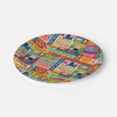 Cookie Monster's Feinschmecker Truck Muster Pappteller (Schrägansicht)